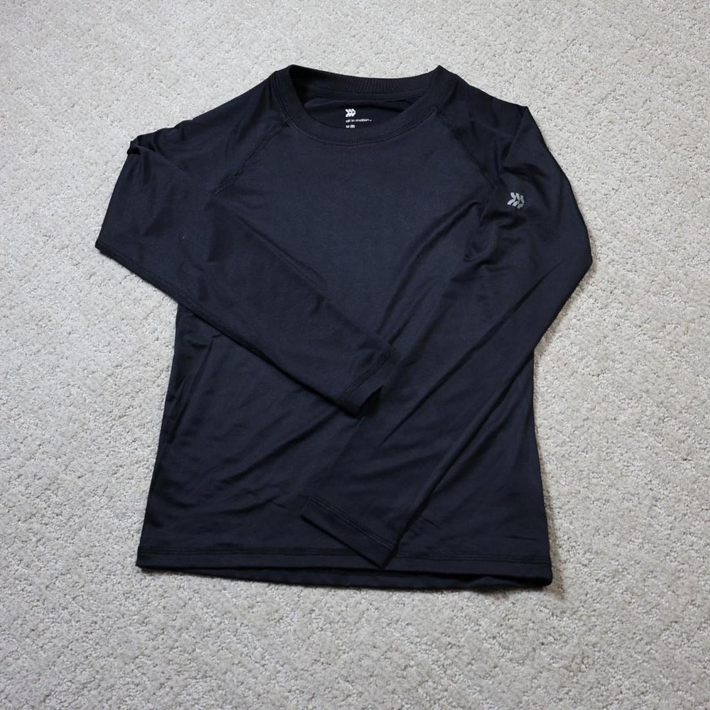 All In Motion boy's black long sleeve shirt